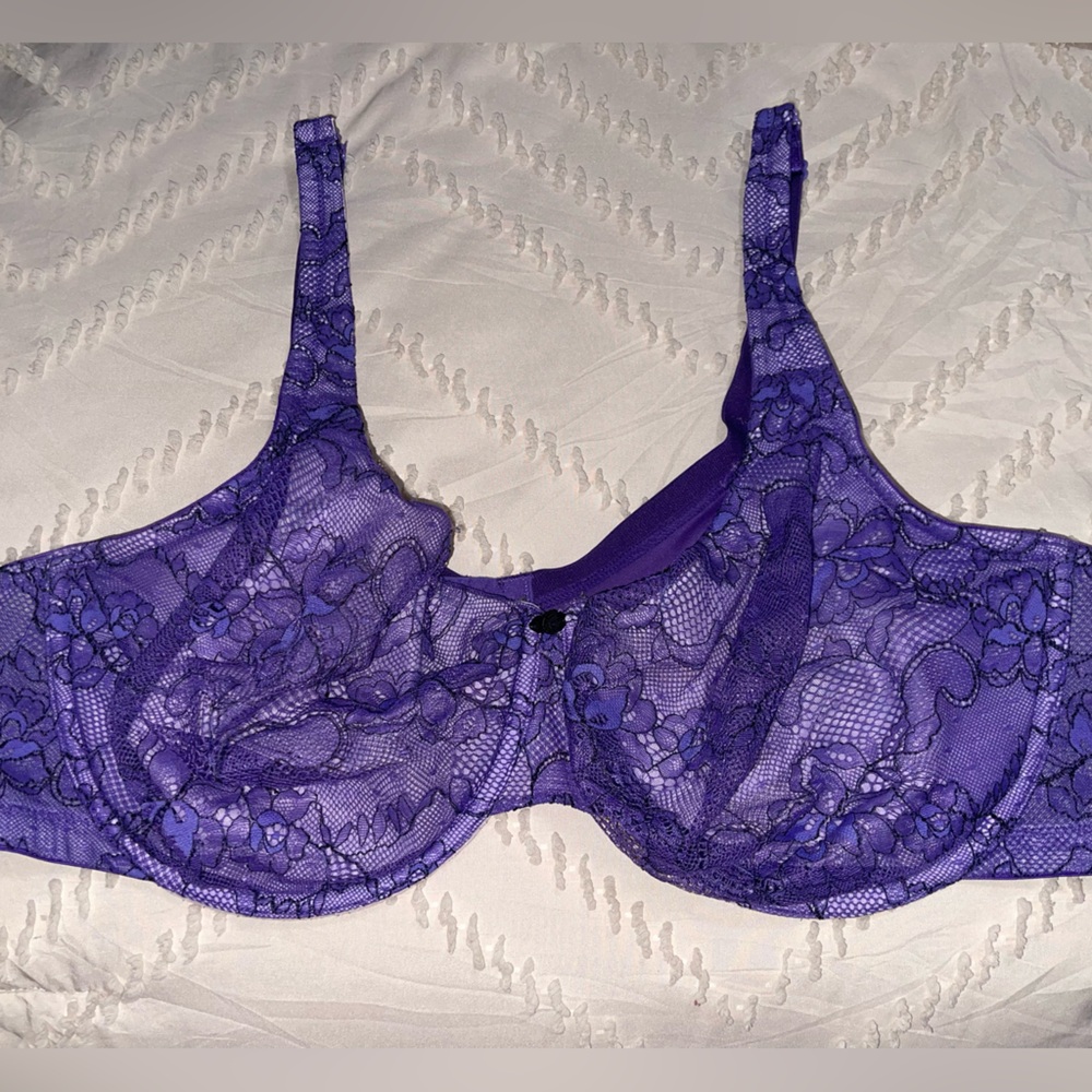 Cacique lane Bryant bra 44DD purple lace